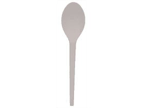 Kaffeelöffel aus Bio-Plastik CPLA weiss, Länge 12.5 cm