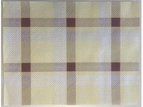 Tischset 1-lagig, 40 cm x 30 cm, karriert, Champagner/Bordeaux