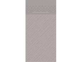 Besteckserviette Tissue-Deluxe, 40x40cm, 1/8 Falz, grau