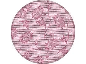 Dessous de verre en tissu 9-lg, ø 90 mm, "LISBOA" bordeaux