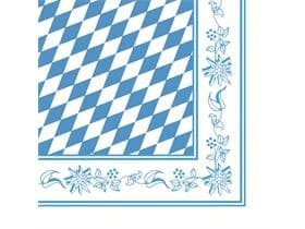 Servietten Airlaid, 40 x 40 cm, 1/4 Falz, "BAYERN " Rauten