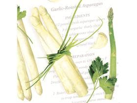 Servietten Airlaid, 40 x 40 cm, 1/4 Falz, "ASPARAGUS"