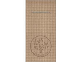 Besteckserviette Airlaid, 40 x 40 cm, 1/8 Falz, "LOVE NATURE/JUTE" beigegrau