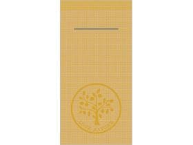 Besteckserviette Airlaid, 40 x 40 cm, 1/8 Falz, "LOVE NATURE/JUTE" naturbraun