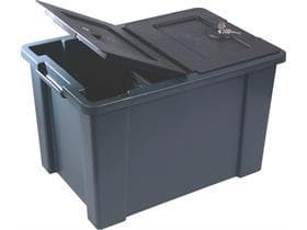 Große Ablagebox reflo, schwarz für PM-Reinigungswagen