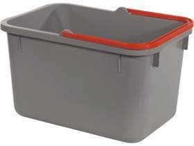 17-Liter Eimer, grau mit farbcodiertem Henkel (rot)