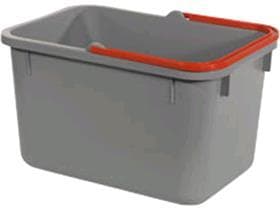 17-Liter Eimer, grau mit farbcodiertem Henkel (rot)