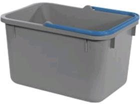 17-Liter Eimer, grau mit farbcodiertem Henkel (blau)