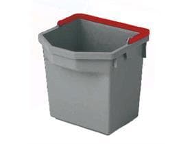 5-Liter Eimer, grau mit fabcodiertem Henkel (rot)
