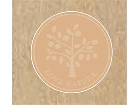 Dessous de verre, ø 90 mm rond, Love Nature, ouate de soie + papier herbe