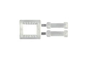 Kunststoff-Spannschnallen 16 mm transparent/weiss
