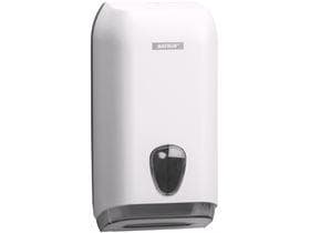 Einzelblatt WC-Papier Spender Katrin, Kunststoff weiss, 158 x 307 x 133 mm