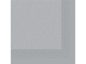 Servietten Tissue-Deluxe-Light, 40x40cm 1/4 Falz, grau, unbedruckt