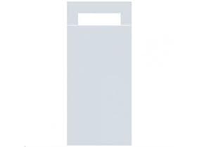 Bestecktasche Papier + Tissue, 202x85mm, perlgrau, unbedruckt