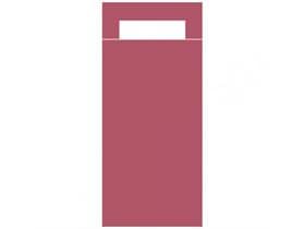 Bestecktasche Papier + Tissue, 202x85mm, bordeaux, unbedruckt