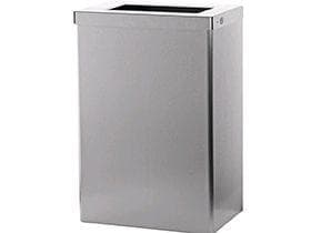 Abfallbox SanTralEBU 50 E AFP, Edelstahl 50 Liter, oben offene Abfallbox