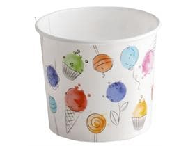 Eisbecher 500 cc (ø 103 mm, Höhe 85 mm), aus Pappe, mit Standarddruck