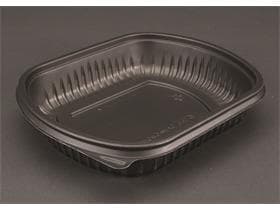 Menüschale 1-teilig, 207 x 170 x 38 mm (700 ml), aus Polypropylen, schwarz