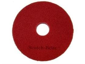 Superpad 3M Scotch-Brite, ø15'' = 380 mm rot, aus Polyesterfasern,zur Unterhalts-