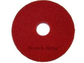 Superpad 3M Scotch-Brite, ø16'' = 406 mm rot, aus Polyesterfasern,zur Unterhalts-