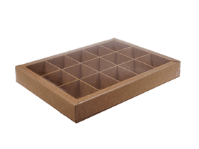 Fensterbox Nr. 6, Kraft 176/126/24mm, aufgerichtet geliefert