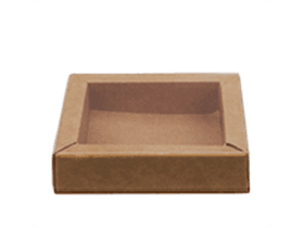 Fensterbox Nr. 9, Kraft 66x66/19mm, aufgerichtet geliefert