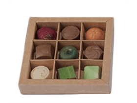 Fensterbox Nr. 10, Kraft 100/100/19mm, aufgerichtet geliefert