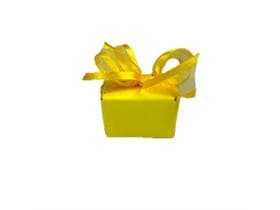 Ballotin 1 praline, Laque yellow 45x30/30mm, gelb