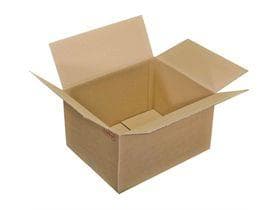 Faltboxen 450 x 350 x 200 mm, 1-wellig Fefco 0201, braun