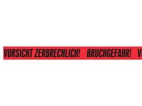 Klebebänder PVC orange "Vorsicht zer- brechlich" Standarddruck, 50 mm x 66 lfm