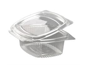 Salatschalen oval, 1000 ml, aus PET/rPET transparent, 194 x 148 x 66 mm