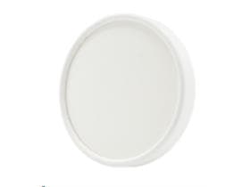 Deckel rund aus weissem Kraft- papier, ø 85 mm, Höhe 17 mm,