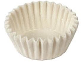 Gebäckkapseln "Eva" Boden ø 60 mm rund, Höhe 25 mm, Pergamentersatz weiss,