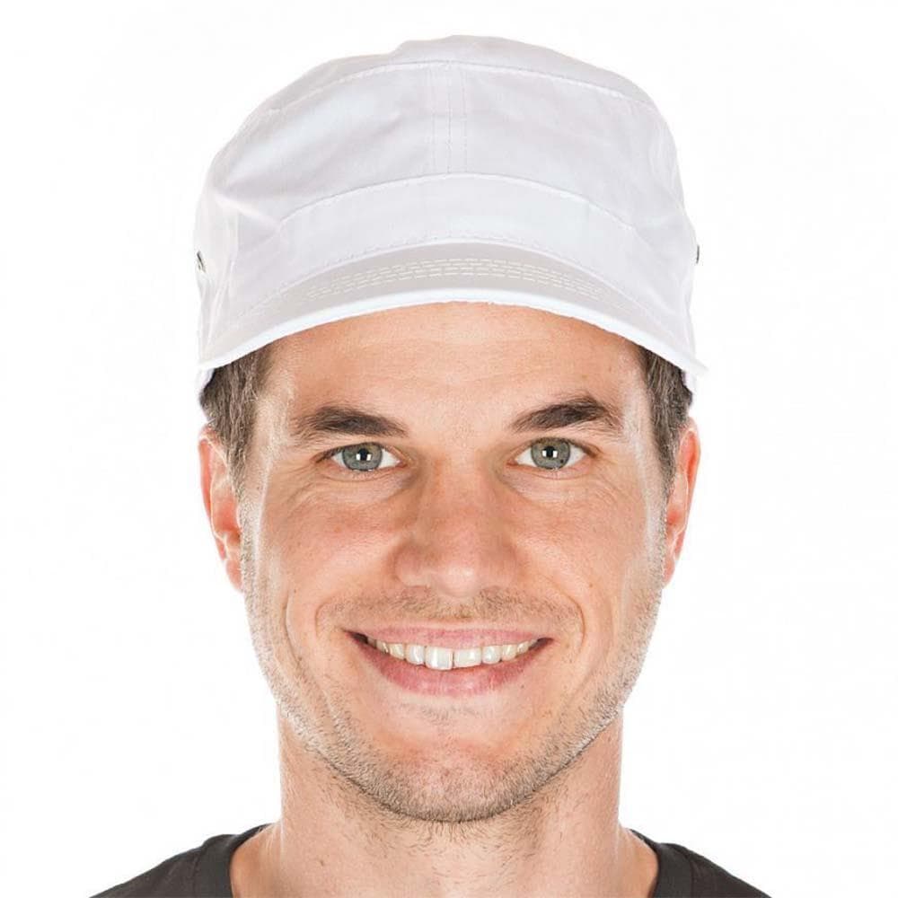 Kappe aus Baumwolle, "Army Caps ", weiss, individuell verstellbar,