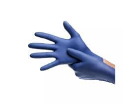 Handschuhe Nitril "EPIDERM PROTECT", Grösse L, metallblau, puderfrei,unsteril