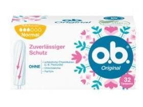 O.B. Tampons Normal, weiss, ohne Parfüm, Chemikalien oder