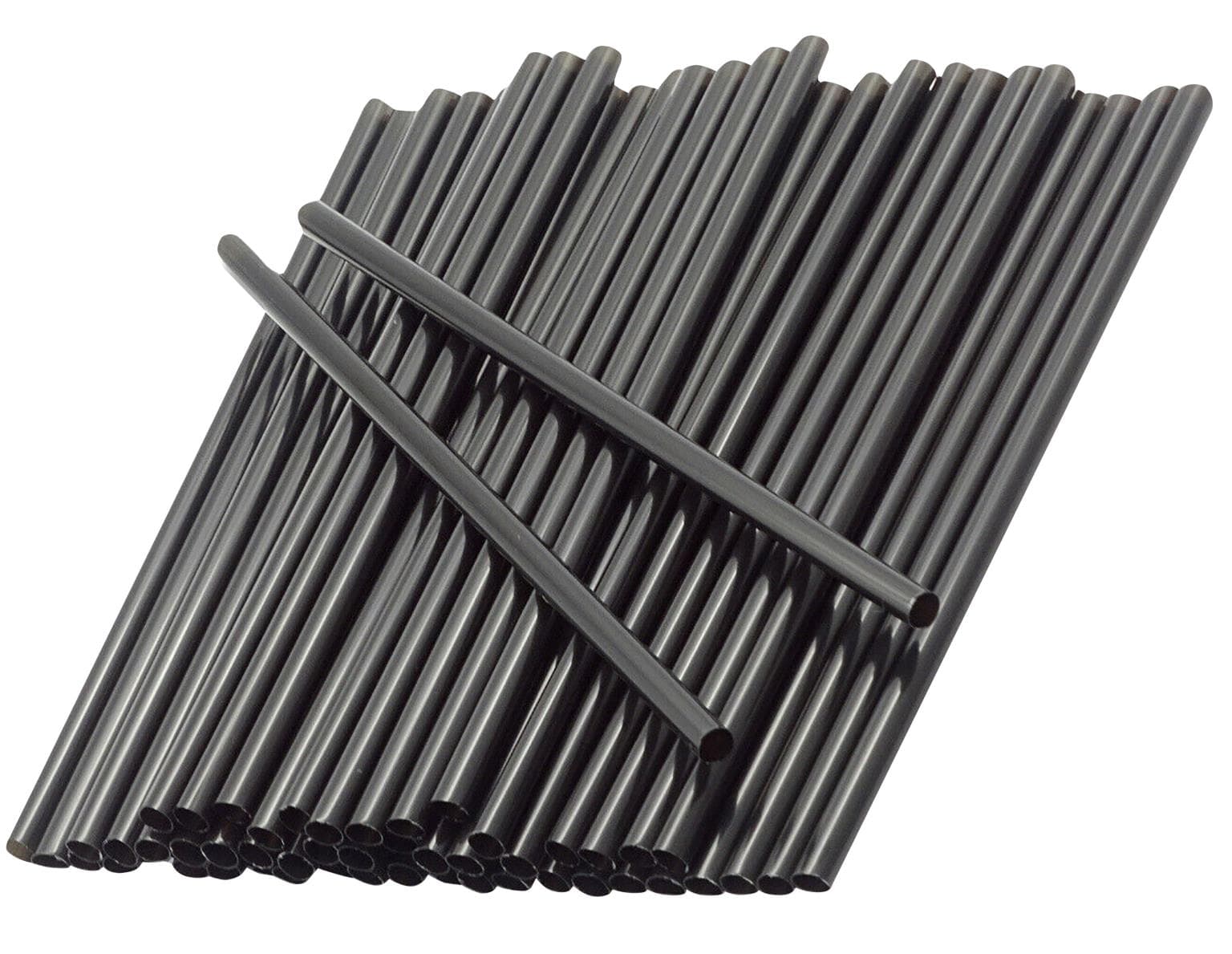 Trinkhalme gerade, aus Kunststoff PP, ø 6.8 mm, Länge 208 mm, Farbe schwarz