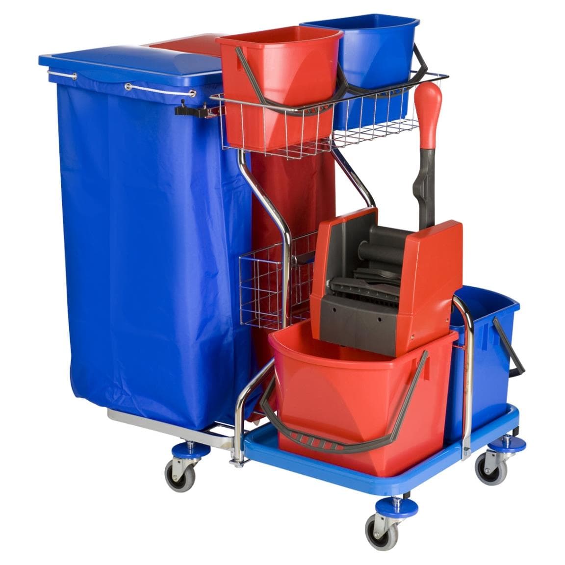 Reinigungswagen Logo 1,2 x 70 l (verchromt), komplett