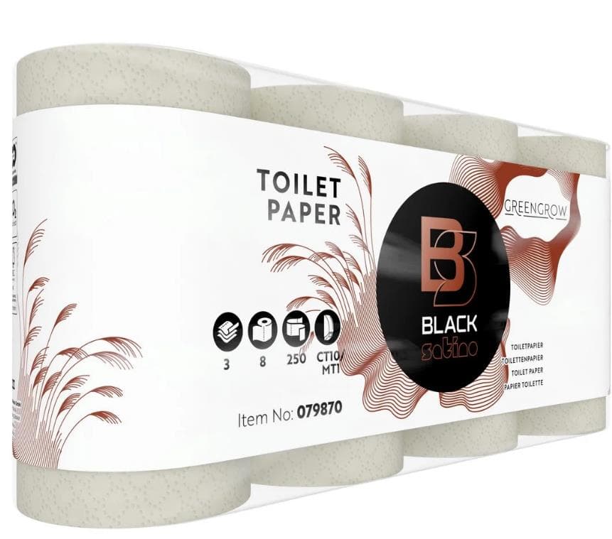 WC-Papier Green Grow, 3-lagig, hellbeige, 250 Blatt, 9.6 x 11 cm, FSC