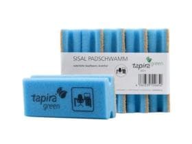 Spugna per zampe di tapir, 15 x 7 x 4 cm, blu con fibre naturali di sisal, non graffia