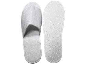 Welcome leichter Slipper, Zehen offen weiss, Anti-Rutschsohle