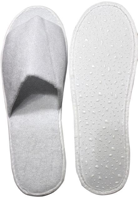 Welcome leichter Slipper, Zehen offen weiss, Anti-Rutschsohle