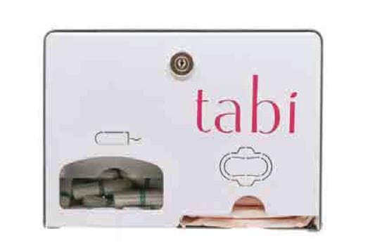 Spender MINI für Binden und Tampons, weiss,Maße: 213 x 153 x 93 cm(B x H x T)