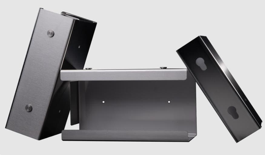 Handschuhboxenhalterung, Stecksystem, Edelstahl, 250 x 130 x 75 mm