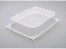 Behälterdeckel für Eiscrème aus PVC, transp, 370 x 175 mm, Höhe 45 mm