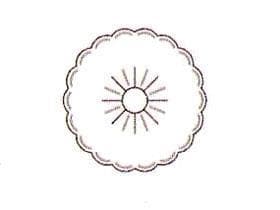 Kerzentropfringe ø 5 cm, 10-lagig, aus Zellstoffwatte, mit blindgepr. Randdruck