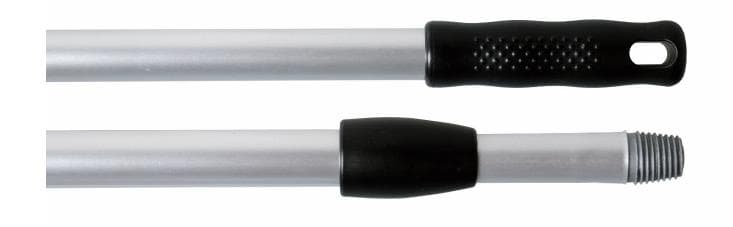 Hygiene Aluminiumstiel 84-145 cm mit Griff, ø 25 mm, mit DIN Gewinde