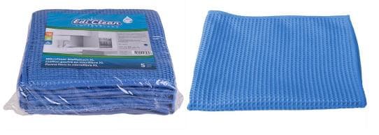 Micro-Waffeltuecher XL, Honeycomb aus Microfaser,blau, 22 x 6 x 22 cm,