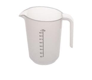 Messbecher 0.25 Liter, PP, transparent PP transluszid weiss; mit Liter Skala