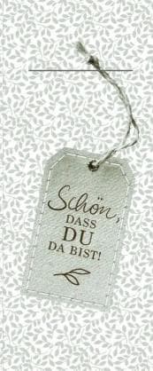 Besteckserviette Airlaid, 40 x 33 cm 1/8 Falz, "Etikett Stoff" beige-weiss